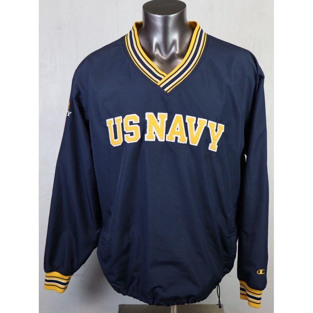 US Naval Academy Champion Pullover Jacket Classic Style Navy Goats Size XL‎
